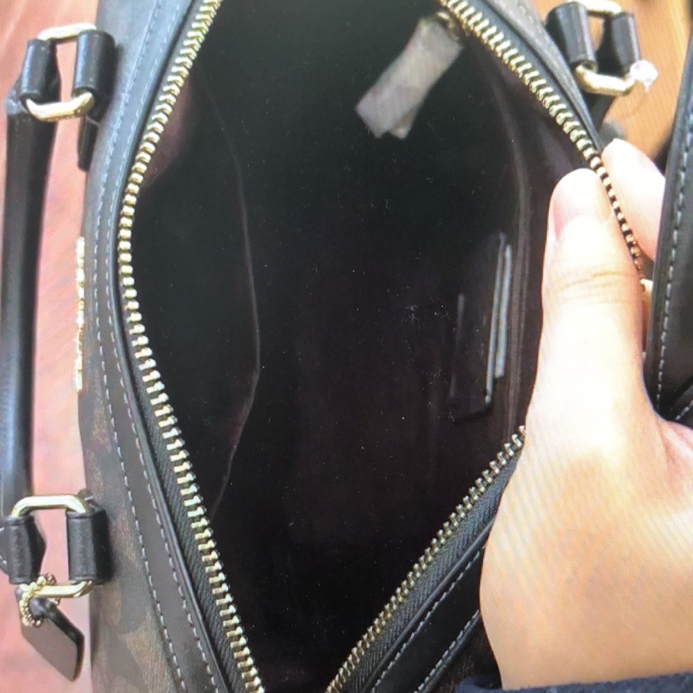 Coach Rowan Large Satchel Bag In Signature Canvas walnut black - Picture 7 of 7